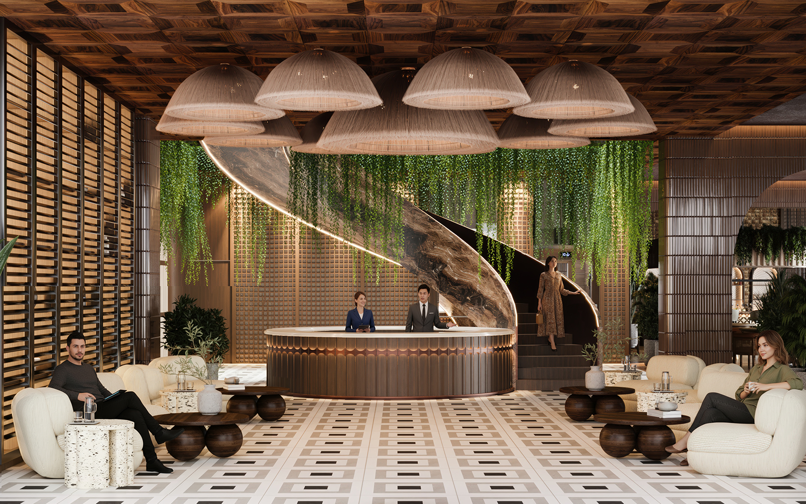 Lobby en CityZen Condo Hotel Gazcue Santo Domingo